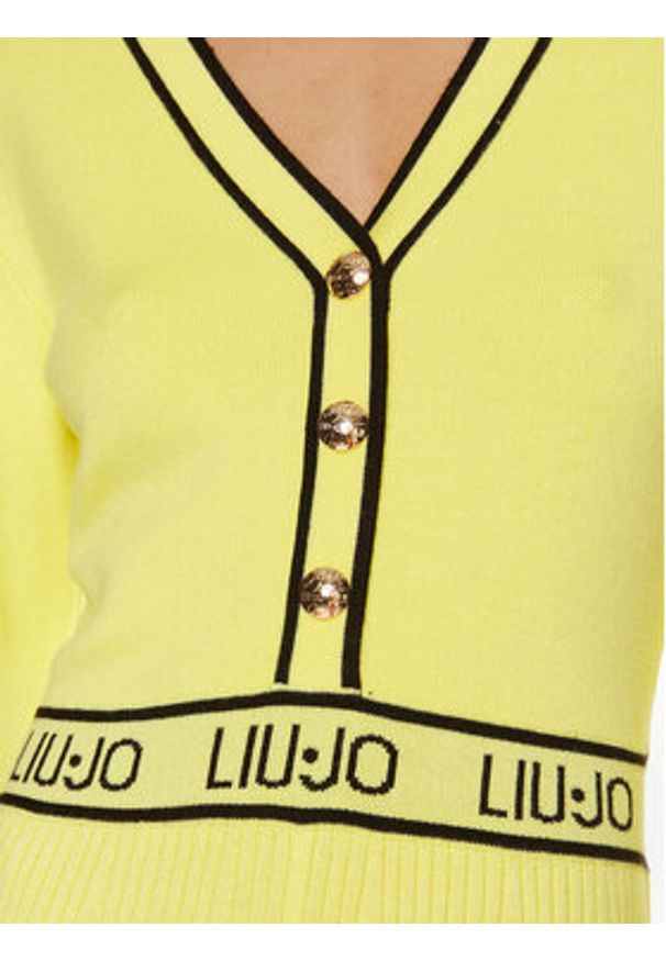 Liu Jo Sukienka dzianinowa TF4050 MS59L Żółty Regular Fit. Kolor: żółty. Materiał: syntetyk, wiskoza