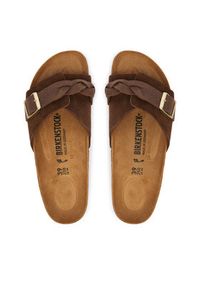 Birkenstock Klapki Oita Braided 1031734 Brązowy. Kolor: brązowy. Materiał: zamsz, skóra #2