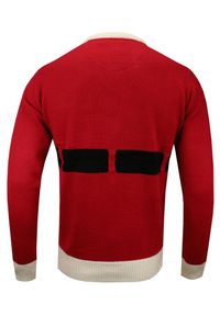 Sweter Świąteczny Świętego Mikołaja, Śmieszny, Pompony, Męski -Brave Soul-. Materiał: akryl. Styl: wizytowy #4