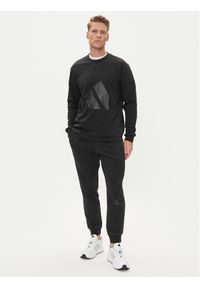 Adidas - adidas Dres Big Logo Fleece Colorblock JI8865 Czarny Regular Fit. Kolor: czarny. Materiał: syntetyk