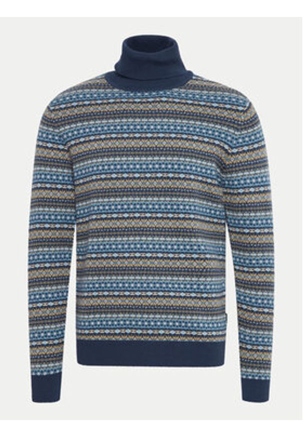 Blend Golf 20717856 Niebieski Regular Fit. Typ kołnierza: golf. Kolor: niebieski. Materiał: bawełna