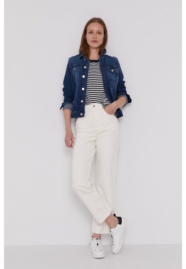 Levi's® - Levi's jeansy Ribcage damskie high waist. Okazja: na spotkanie biznesowe. Stan: podwyższony. Kolor: beżowy. Styl: biznesowy