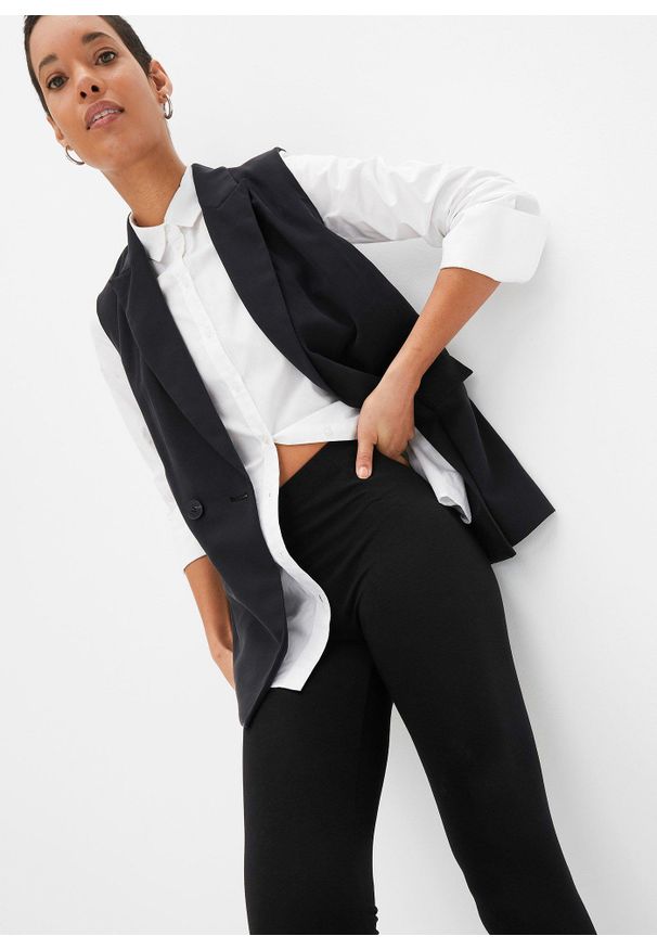 bonprix - Legginsy 7/8 (2 pary). Kolor: czarny