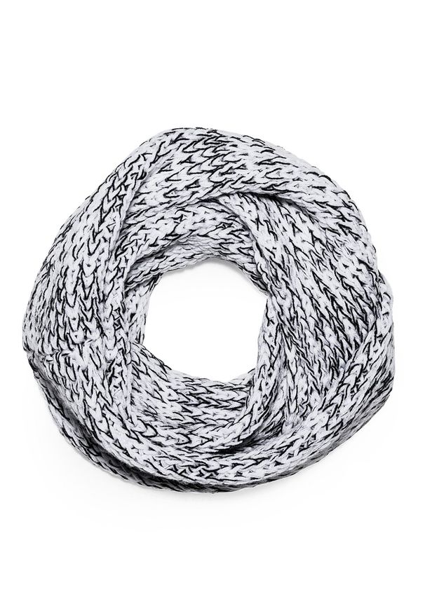 Biały szalik Ombre Clothing na zimę
