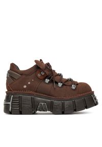Sneakersy NEW ROCK. Kolor: brązowy