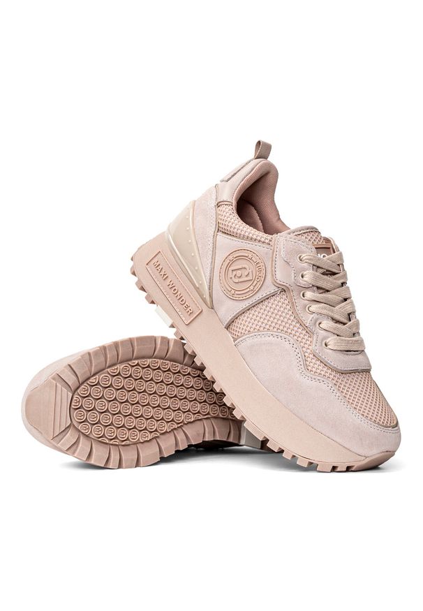 Sneakersy damskie różowe Liu Jo Maxi Wonder 24 Phard. Okazja: na spotkanie biznesowe. Kolor: różowy. Materiał: tkanina