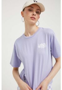 Vans t-shirt bawełniany kolor fioletowy. Kolor: fioletowy. Materiał: bawełna #5