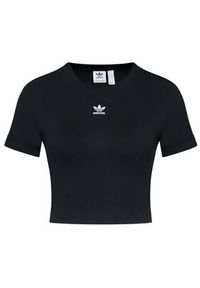 Adidas - adidas T-Shirt Crop Top GN2802 Czarny Regular Fit. Kolor: czarny. Materiał: bawełna #4