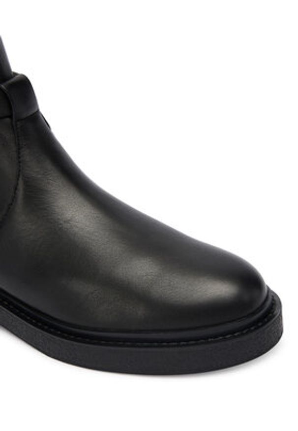 Coccinelle Botki E4 T7A 42 01 01 001 Czarny. Kolor: czarny. Materiał: skóra