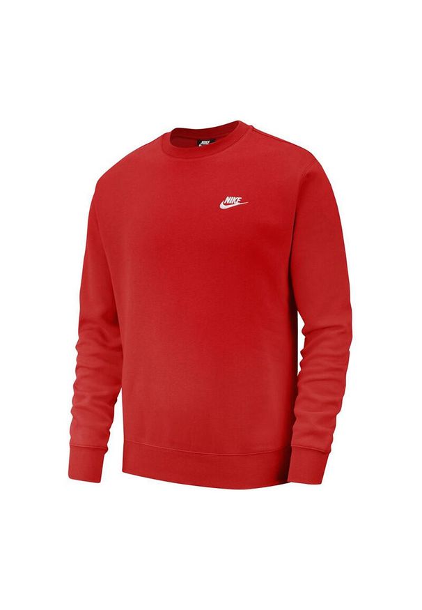 Bluza do piłki nożnej męska Nike NSW Club Crew. Kolor: czerwony