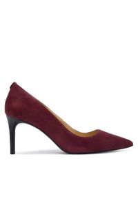 MICHAEL Michael Kors Szpilki Alina 40F5HNMP1S Bordowy. Kolor: czerwony. Materiał: zamsz, skóra. Obcas: na szpilce