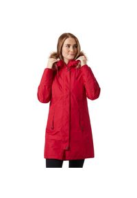 Kurtka uniwersalna damska Helly Hansen Mayen Parka. Typ kołnierza: kaptur. Kolor: czerwony. Materiał: syntetyk. Długość: długie. Sezon: zima