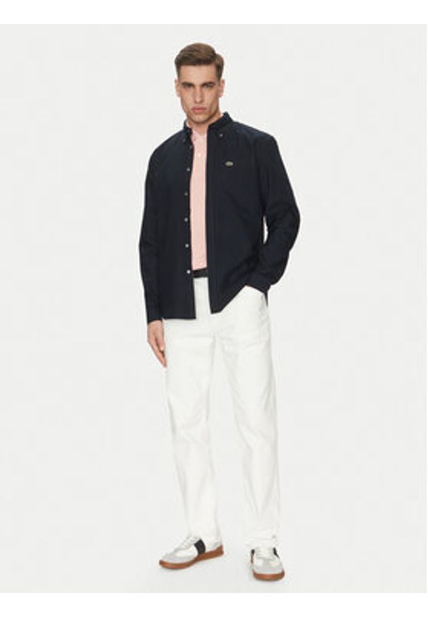 Lacoste Koszula CH1911 Czarny Regular Fit. Kolor: czarny. Materiał: bawełna
