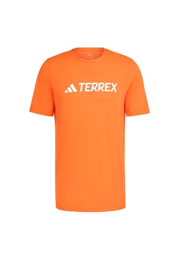 Adidas - Koszulka Terrex Multi Climacool Logo Tech. Kolor: pomarańczowy. Technologia: ClimaCool (Adidas). Sport: turystyka piesza