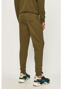 GAP - Spodnie. Kolor: zielony. Materiał: bawełna, poliester, dzianina. Wzór: aplikacja #3
