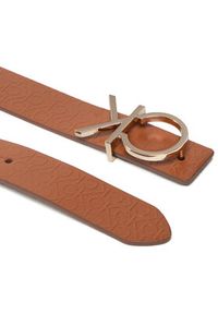 Calvin Klein Pasek Damski Re-Lock Ck Rev Belt 30mm K60K610156 Brązowy. Kolor: brązowy. Materiał: skóra