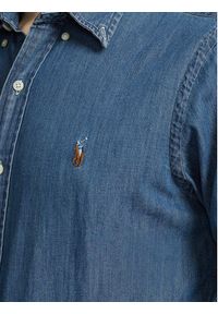 Polo Ralph Lauren Koszula jeansowa 710792043001 Niebieski Custom Fit. Typ kołnierza: polo. Kolor: niebieski. Materiał: bawełna #4