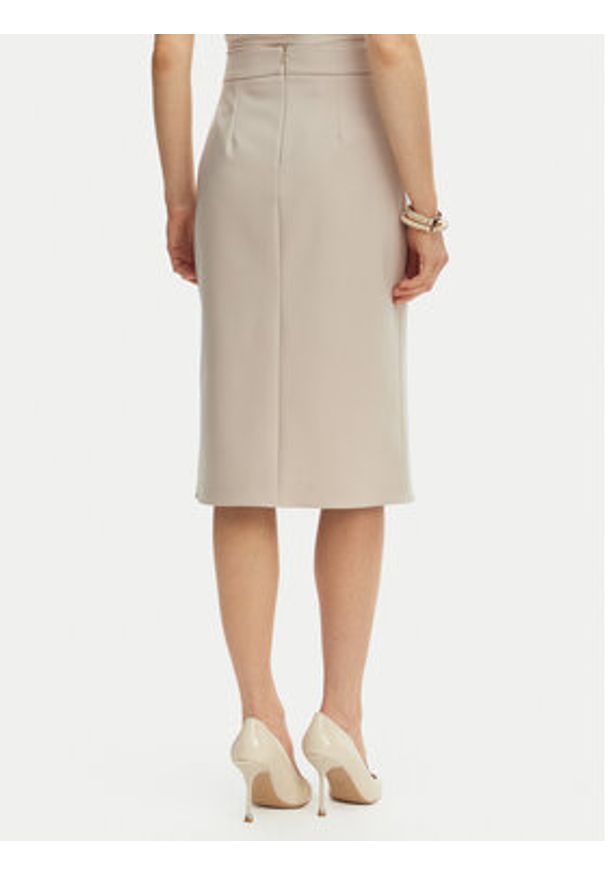 Rinascimento Spódnica ołówkowa CFC0128271003 Beżowy Slim Fit. Kolor: beżowy. Materiał: syntetyk