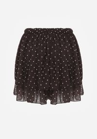 Born2be - Brązowe Spódnico-Spodenki w Stylu Casual w Kropki z Kaskadowymi Falbankami Bennettia. Okazja: na co dzień. Kolor: brązowy. Wzór: kropki. Styl: casual #2
