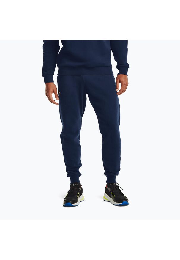 Spodnie fitness męskie Under Armour Rival Fleece Joggers. Kolor: niebieski. Sport: fitness