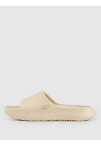 4f - 4F Klapki damskie - beżowe 40. Okazja: na co dzień, na plażę. Kolor: beżowy. Materiał: syntetyk, materiał. Sezon: lato. Styl: casual #1