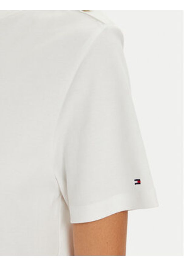 TOMMY HILFIGER - Tommy Hilfiger Bluzka WW0WW42907 Biały Regular Fit. Kolor: biały. Materiał: bawełna