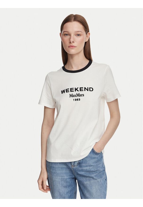 Weekend Max Mara T-Shirt Edison 2625976041 Biały Regular Fit. Kolor: biały. Materiał: bawełna