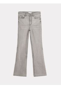 Sinsay - Jeansy flare mid waist - szary. Kolor: szary