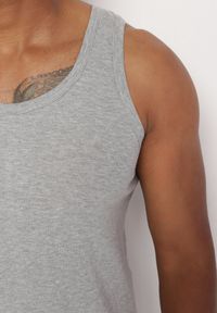 Born2be - Jasnoszara Klasyczna Koszulka Bez Rękawów Tank Top Clecotia. Kolor: szary. Długość rękawa: bez rękawów #7