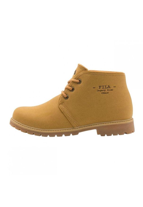 Buty męskie do chodzienia Fila Cesane Mid brązowe. Kolor: brązowy. Materiał: materiał, skóra. Szerokość cholewki: normalna. Sport: turystyka piesza