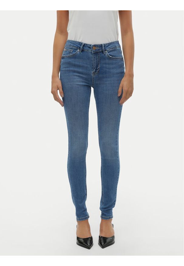 Vero Moda Jeansy Flash 10300173 Niebieski Skinny Fit. Kolor: niebieski