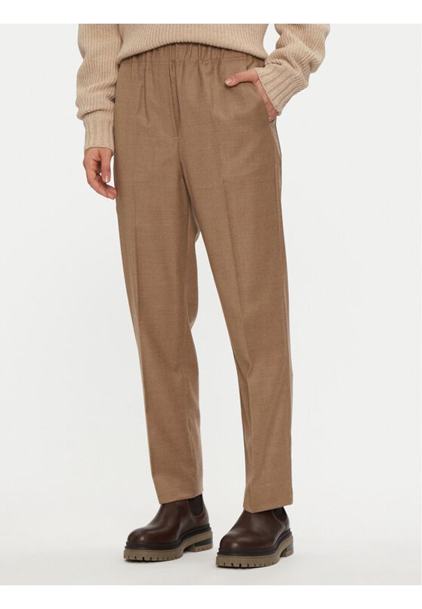 Weekend Max Mara Spodnie materiałowe Hateley 2425136052 Beżowy Regular Fit. Kolor: beżowy. Materiał: wełna