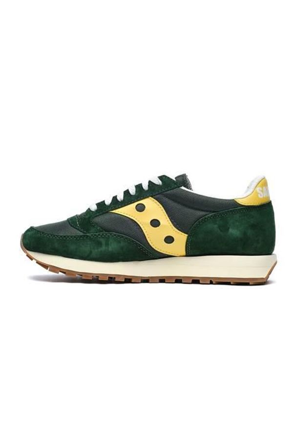 Buty do chodzenia męskie Saucony Jazz 81. Zapięcie: sznurówki. Kolor: zielony. Materiał: guma, skóra. Szerokość cholewki: normalna. Sport: turystyka piesza