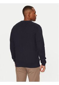 TOMMY HILFIGER - Tommy Hilfiger Sweter MW0MW37400 Granatowy Slim Fit. Kolor: niebieski. Materiał: bawełna #5