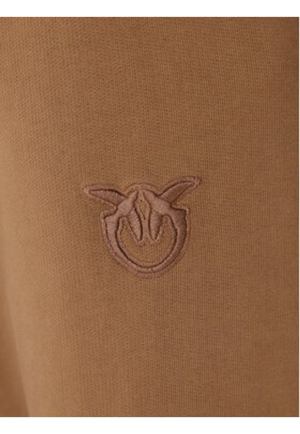 Pinko - PINKO Spodnie dresowe Pazzo 105508 A2RB Brązowy Regular Fit. Kolor: brązowy. Materiał: bawełna