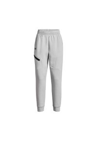 Spodnie Joggery Under Armour Unstoppable Flc Damskie. Kolor: szary. Sport: bieganie #1