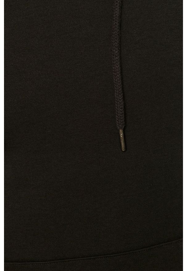 Jack & Jones Bluza męska kolor czarny z kapturem gładka. Okazja: na co dzień. Typ kołnierza: kaptur. Kolor: czarny. Materiał: dzianina. Wzór: gładki. Styl: casual