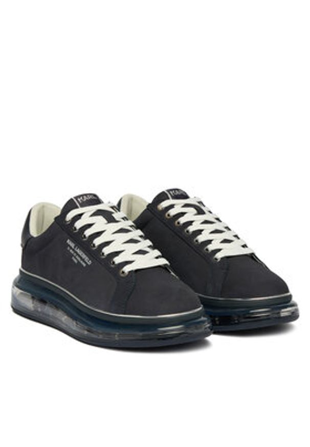 Karl Lagerfeld - KARL LAGERFELD Sneakersy KL52617 Granatowy. Kolor: niebieski. Materiał: nubuk, skóra