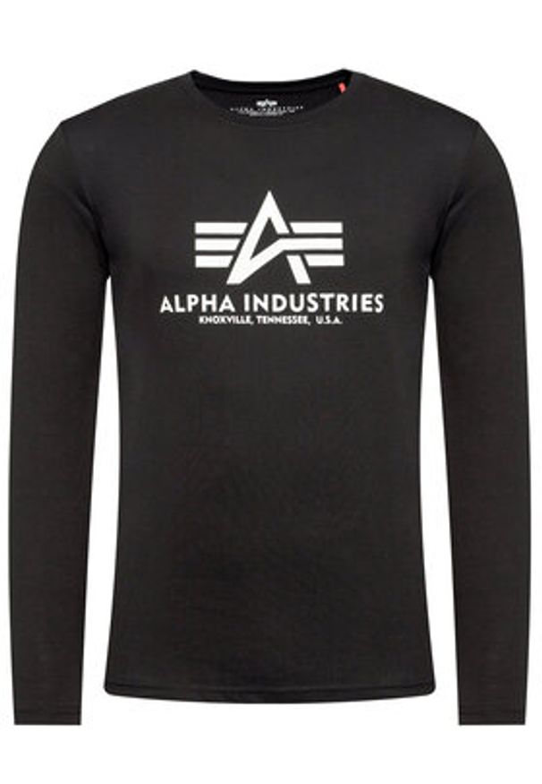 Alpha Industries Longsleeve Basic T-Ls 100510 Czarny Standard Fit. Kolor: czarny. Materiał: bawełna. Długość rękawa: długi rękaw