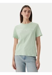 TOMMY HILFIGER - Tommy Hilfiger T-Shirt WW0WW40276 Zielony Regular Fit. Kolor: zielony. Materiał: bawełna #1