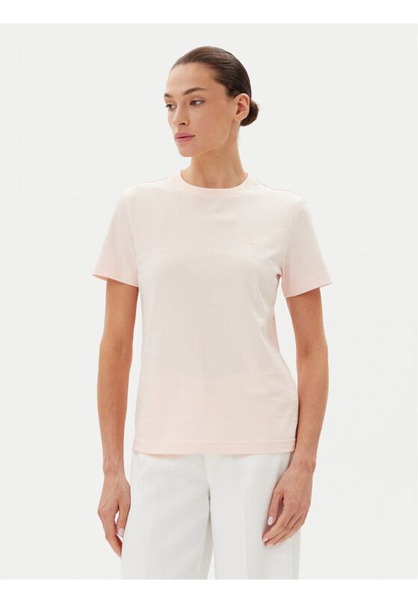 Calvin Klein Jeans T-Shirt LV047B224G Różowy Regular Fit. Kolor: różowy. Materiał: bawełna