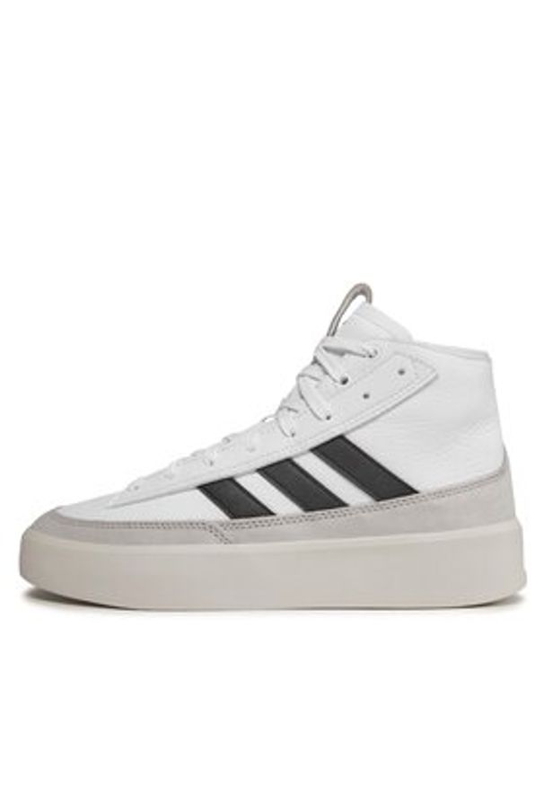 Adidas - adidas Sneakersy Znsored Hi IE7777 Biały. Kolor: biały. Materiał: skóra