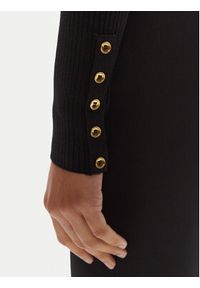 Elisabetta Franchi Golf MK-11B-56E2-V290 Czarny Slim Fit. Typ kołnierza: golf. Kolor: czarny. Materiał: syntetyk