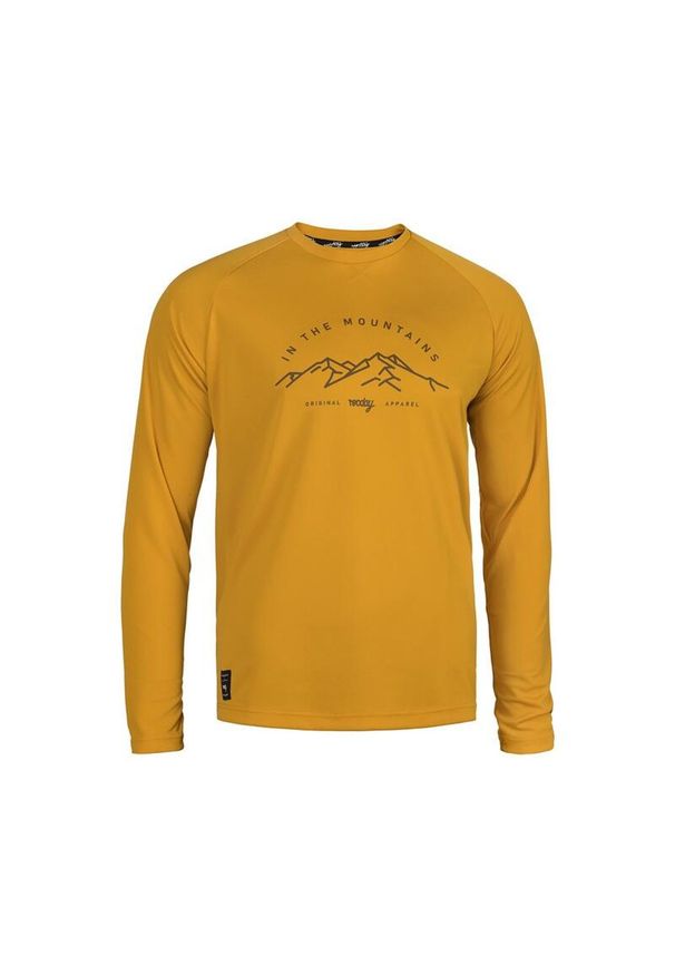 ROCDAY - Koszulka rowerowa MTB męska Rocday Jersey Mount. Kolor: żółty. Materiał: jersey