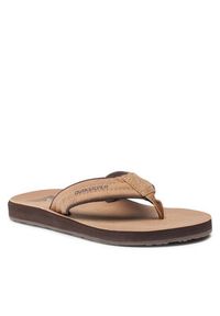Quiksilver Japonki AQYL100623 Brązowy. Kolor: brązowy. Materiał: skóra