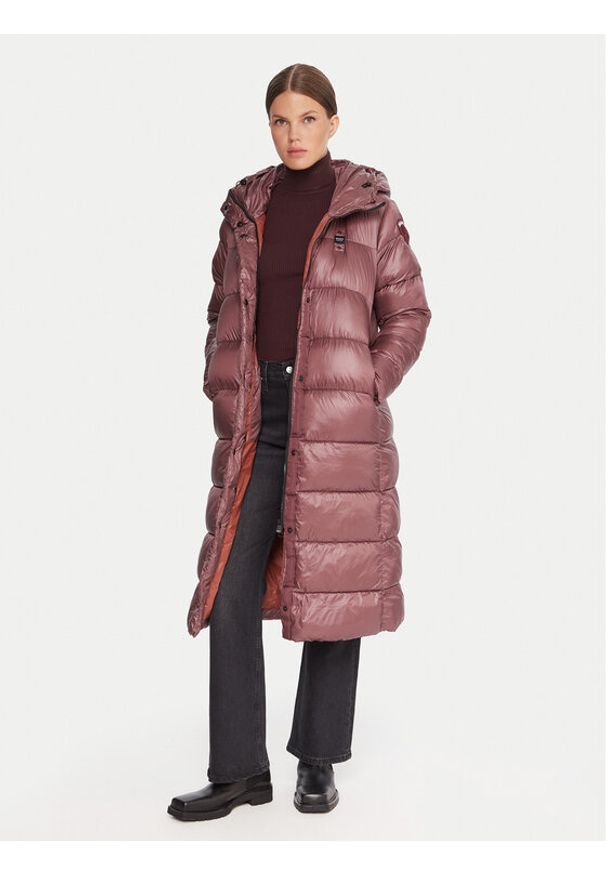 Blauer Kurtka zimowa 25WBLDK02073 Bordowy Regular Fit. Kolor: czerwony. Materiał: syntetyk. Sezon: zima