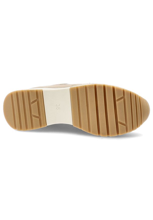 Złote Sneakersy Marco Tozzi Modne Obuwie Damskie. Okazja: na co dzień. Zapięcie: zamek. Kolor: złoty. Szerokość cholewki: normalna. Obcas: na platformie. Styl: sportowy, elegancki, casual