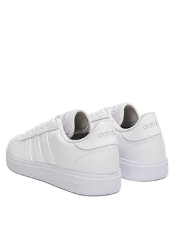 Adidas - adidas Sneakersy GRAND COURT BASE 2.0 JH9363 Biały. Kolor: biały. Materiał: skóra