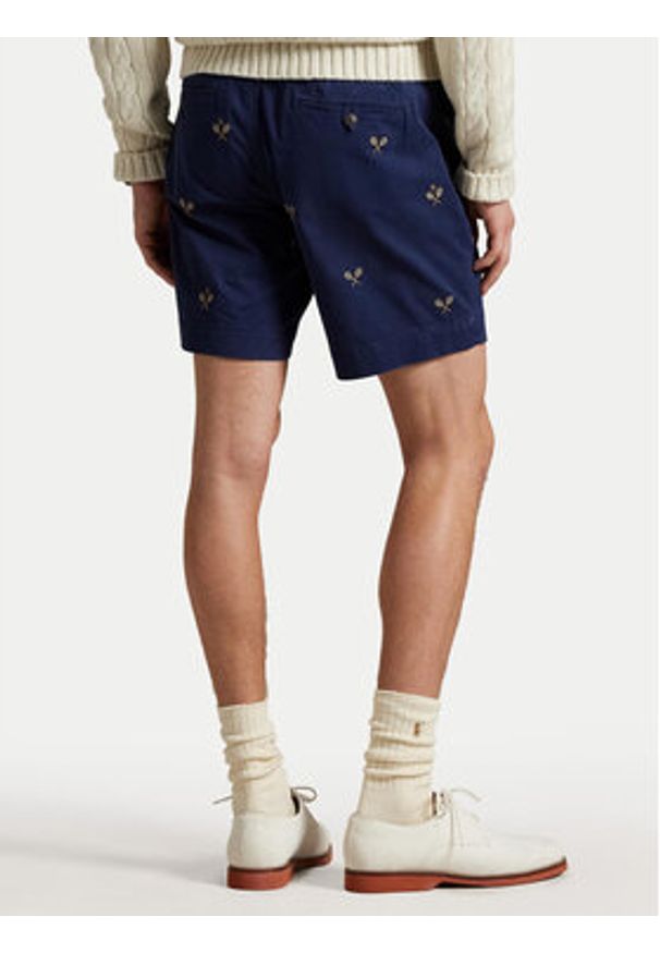 Polo Ralph Lauren Szorty materiałowe 710963496001 Granatowy Straight Fit. Kolor: niebieski. Materiał: bawełna