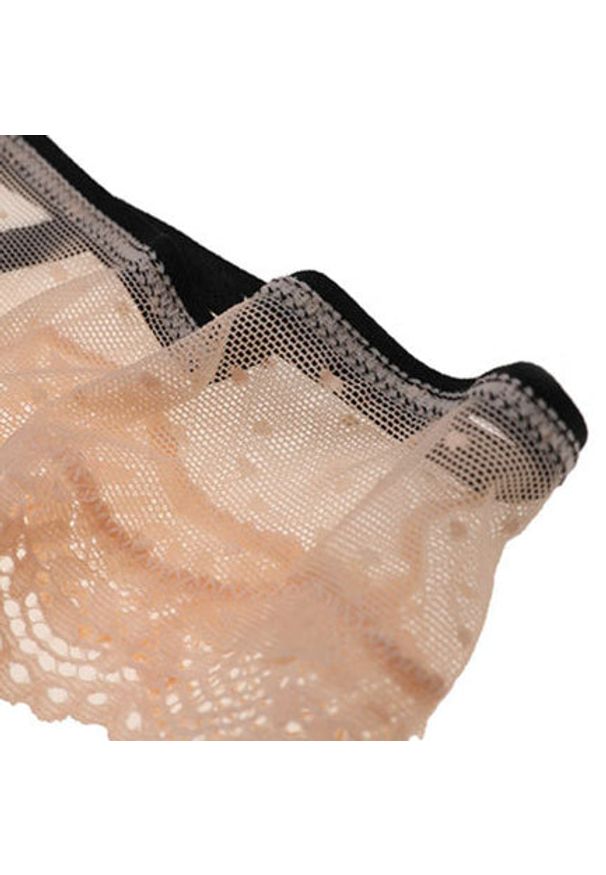 Intica - Majtki koronkowe z wycięciem na co dzień BarbaraAnne. Kolor: różowy. Materiał: koronka